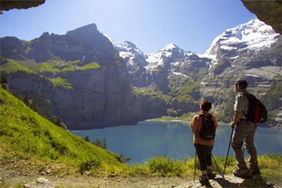 Walking in the Swiss Alps